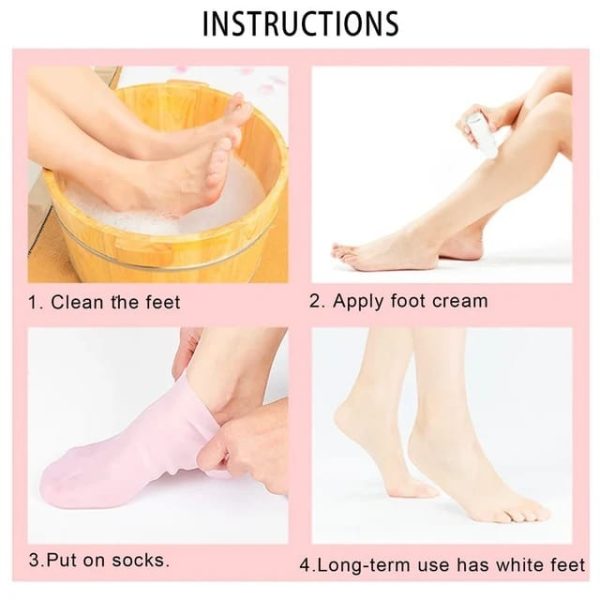 Silicone Anti Cracking Moisturizing Gel Socks (1 Pair)