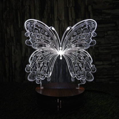 3D Butterfly Illusion Lamp – Beautiful Night Lamp