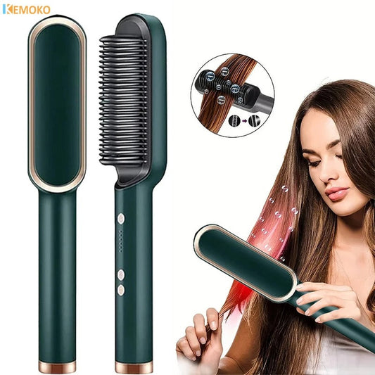 Electric Professional Hair Straightening Brush (random color)