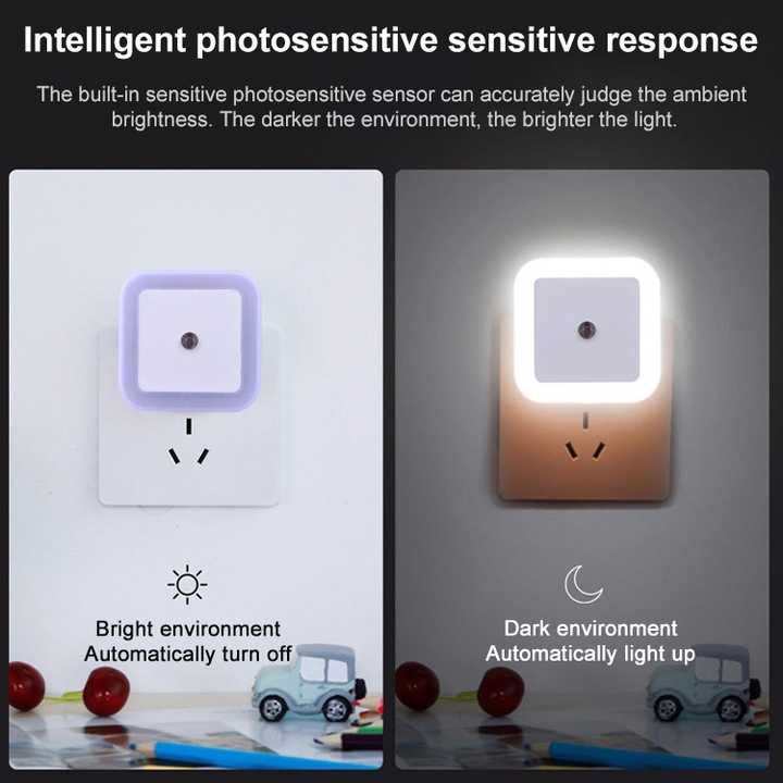 LED Smart Night Lamp with Automatic Optical Sensor (Energy Efficient)