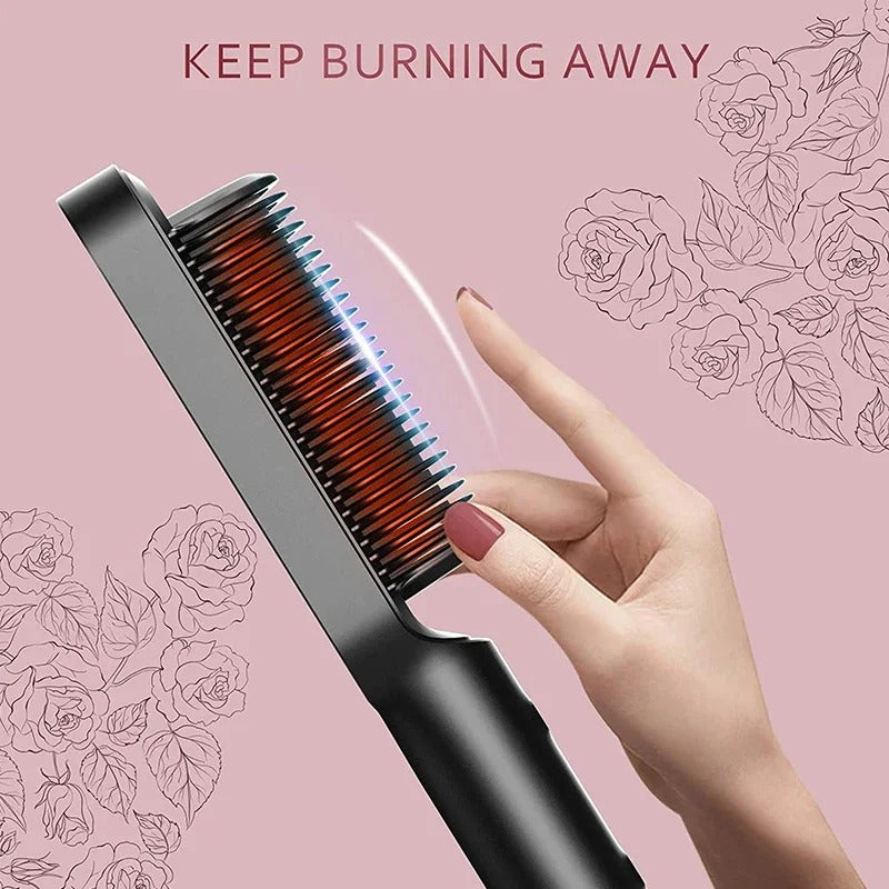 Electric Professional Hair Straightening Brush (random color)