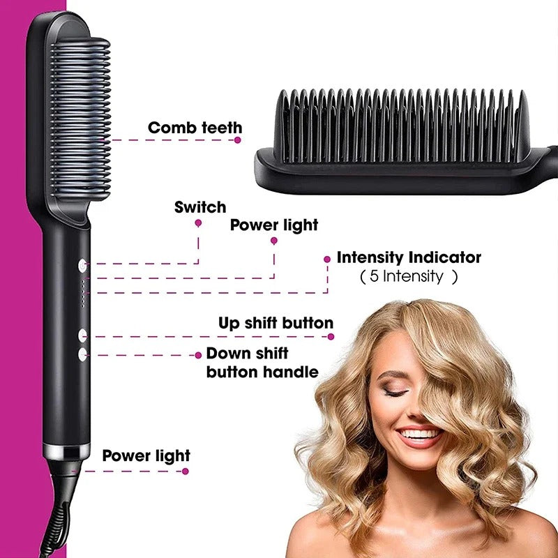 Electric Professional Hair Straightening Brush (random color)