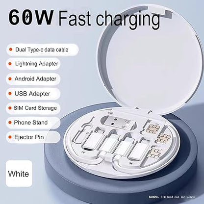 5 in 1 Multifunctional Data Cable Set-60w Fast Charging Cable for Android & iPhone