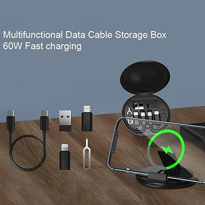 5 in 1 Multifunctional Data Cable Set-60w Fast Charging Cable for Android & iPhone